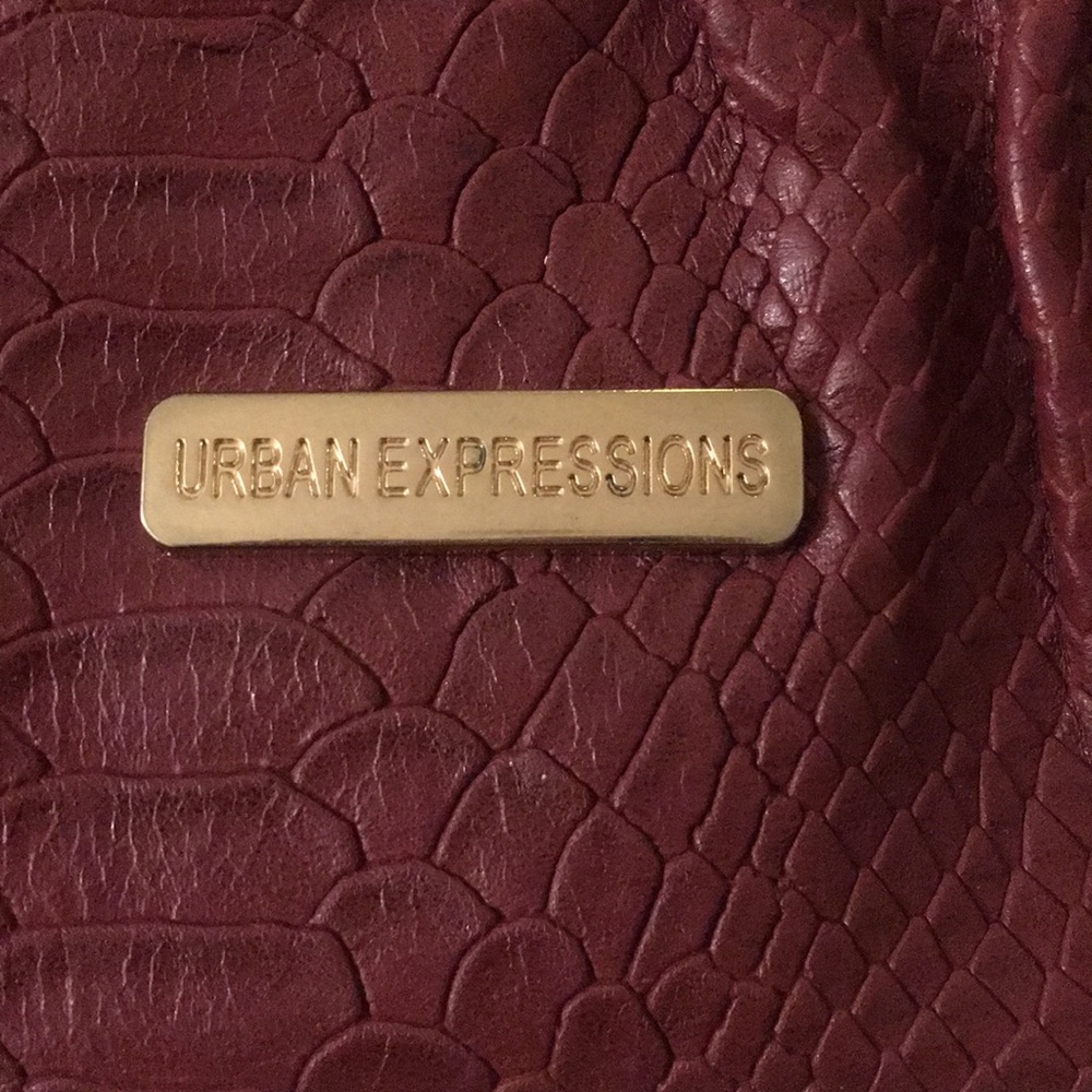 Urban Expressions Burgundy Python My Way Clutch - image 7